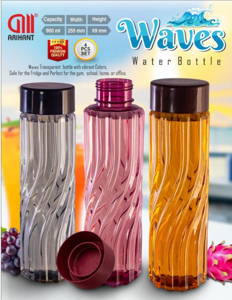 AM3807 Waves Pet Water Bottel 900ML (4PCS)