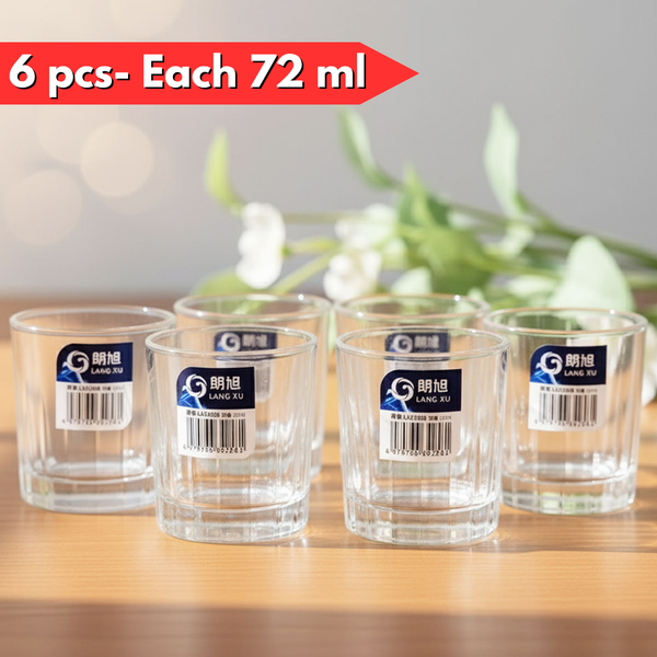 AM6277 Lang Xu Shot Glasses Set – 6 Pieces - Each 72ml (Living Home Collection)