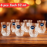 AM6278 Lang Xu Glass Set Crystal-Cut Design – 6 Pieces Each 52ml