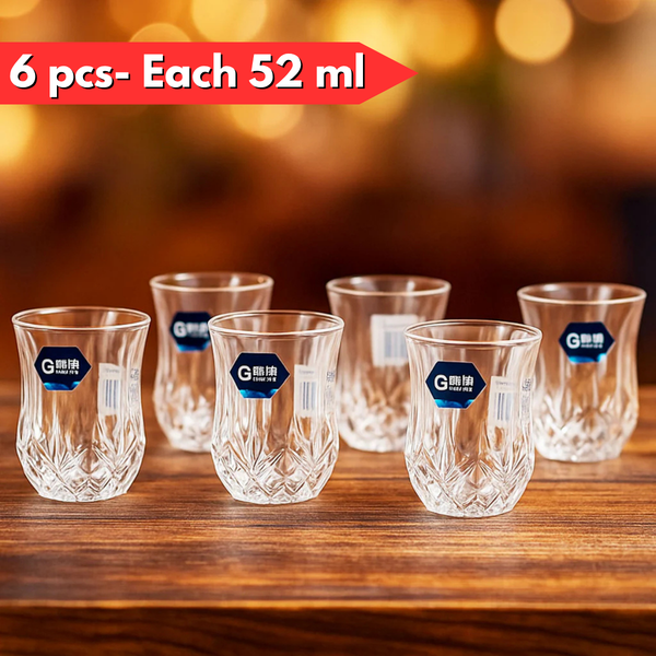 AM6278 Lang Xu Glass Set Crystal-Cut Design – 6 Pieces Each 52ml
