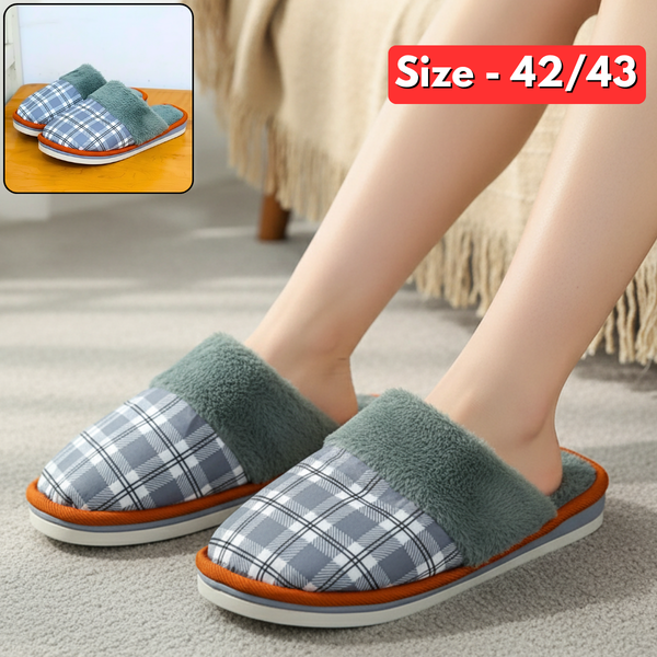 AM2432 Soft winter Slippers Men & Women - Size-42, 43 (Multicolour)