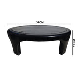 3941 Plastic Bathroom Stool Patla for Sitting Strong Support - Black