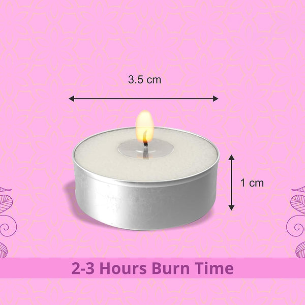 AM0150 Tealight Candle White (Pack of 10, 6 GM) 1 BOX