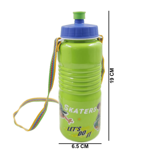 3877 Plastic Cartoon Printed Water Bottle for Kids