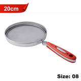 AM7341 Elephant Stainless Steel Papad Fryer & Roaster Jali with Red Handle (20 cm)