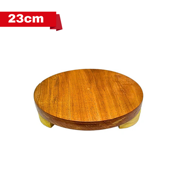AM5337 Polpat Latna Carved Wood Roti Maker - 23 cm