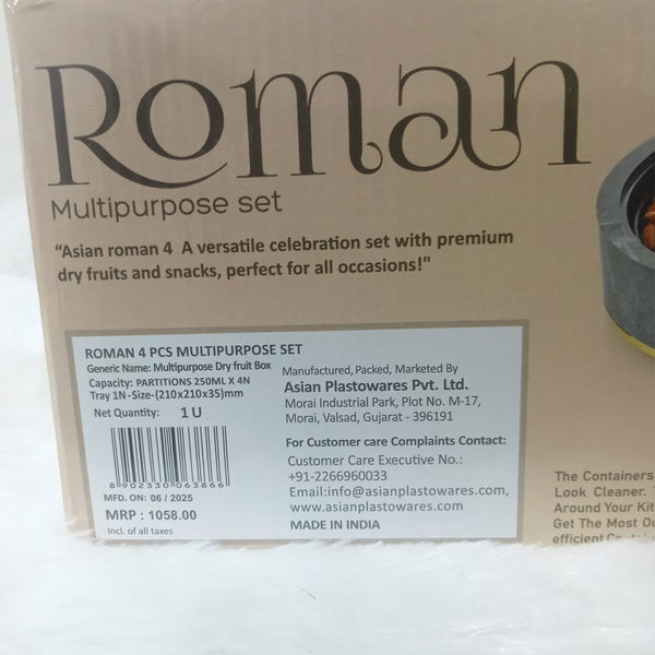 AM6171 Asian Roman 4-Piece Multipurpose Dry Fruit Box