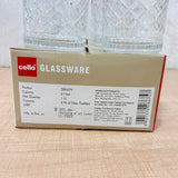 AM6616 Cello Trinity K-Series Glass Tumbler Set, 215ml (Set of 6)