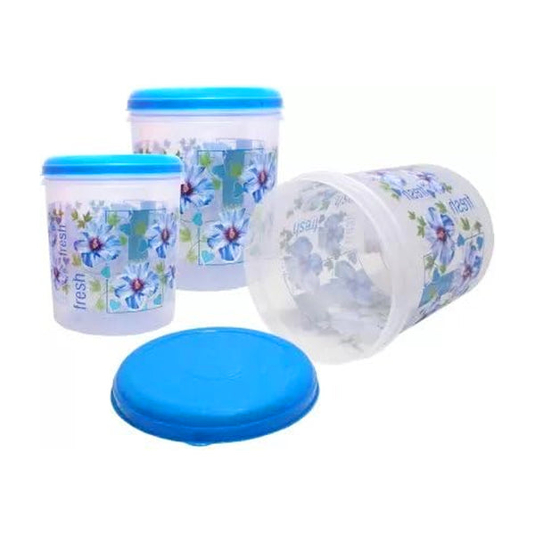 AM0948 Cooking Flower printed design containers (1+2+3) 3pcs set Printed