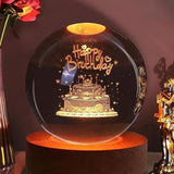 AM5925 3D Crystal Happy Birthday Lamp Engraved Crystal Ball LED Night Lamp