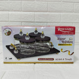 Di0154 Rishabh Super Rubikon Set 4 Multipurpose with Marble Finish Tray Set