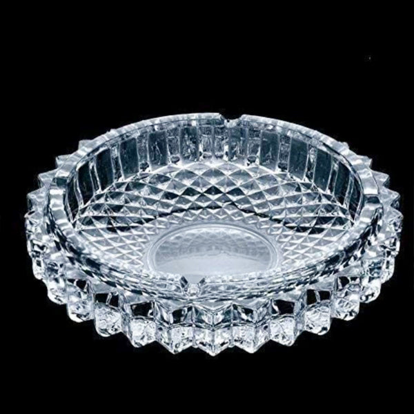 AM5360 Round Crystal Glass Smoking Ashtray- 170mm