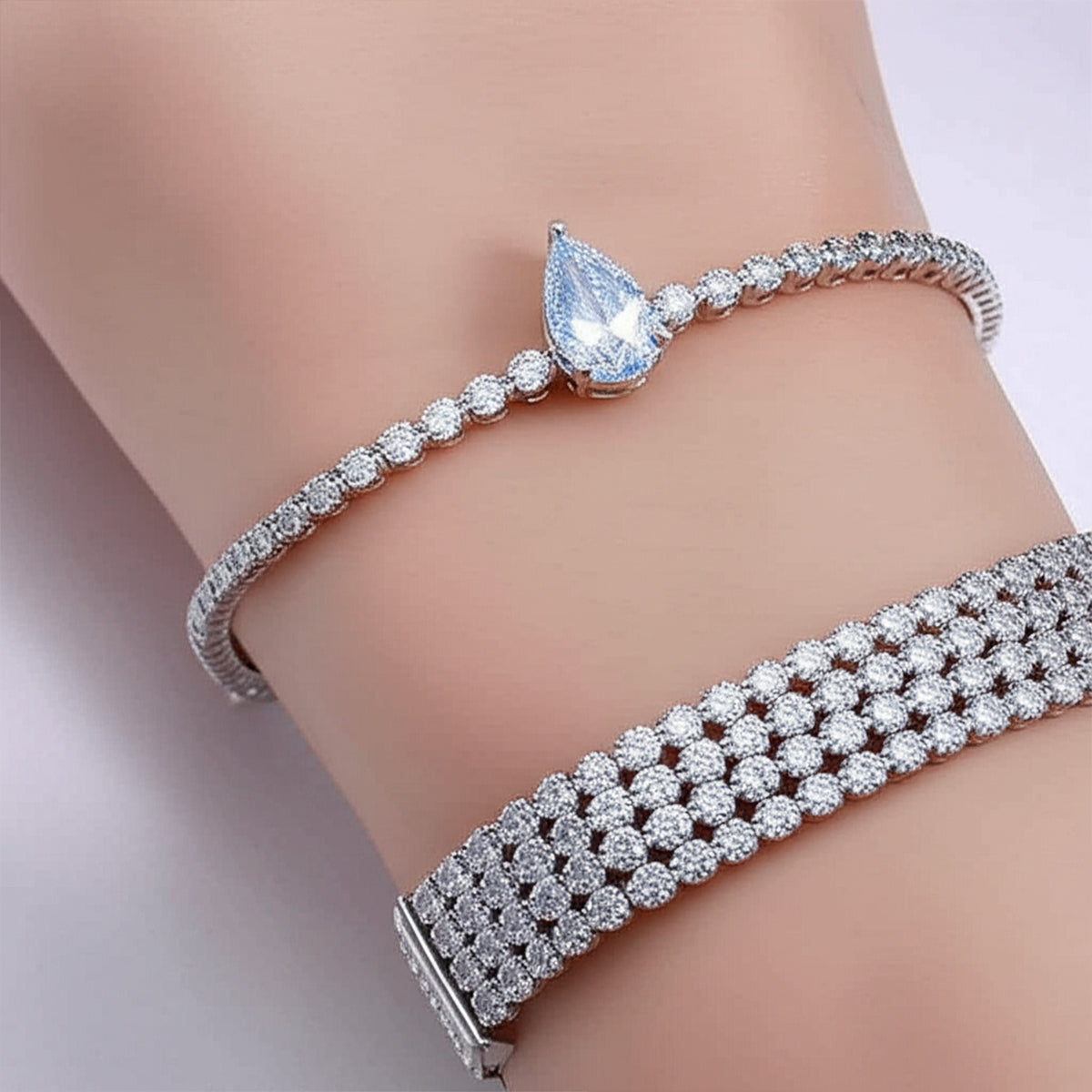 Silver Diamond Bracelet
