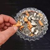 AM5360 Round Crystal Glass Smoking Ashtray- 170mm