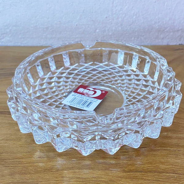 AM5360 Round Crystal Glass Smoking Ashtray- 170mm