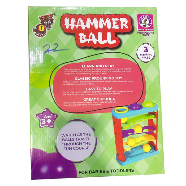 AM0236 Hammer Ball Toy Set with 3 Balls 1 Hammer