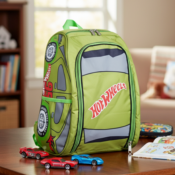 Di0031 Car Shape Kids Backpack – Fun & Lightweight School Bag for Boys & Girls