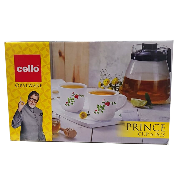 AM0896 CELLO Opalware Prince Cup 6 Pcs