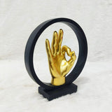 AM6244 Decorative Golden Hand Sculpture – OK Sign Gesture