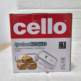 Di0005 Cello Fit & Fresh Clip-O Square Glass Storage Container - 520ml