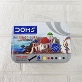 AM6085 Doms 6 Shades Poster Colours - Free Agigator Inside For Uniform Mixing