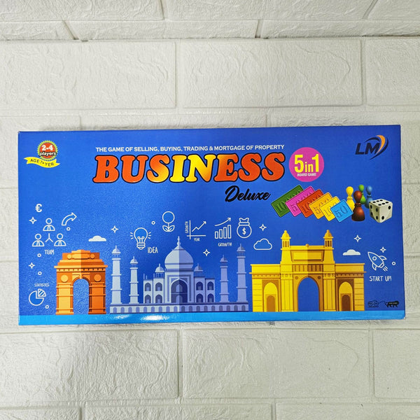 AM6119 Business Deluxe 5-in-1 Board Game – Buying, Selling & Trading Property