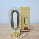 AM5944 Crystal Rounded Pill LED Table Lamp with USB Cable - Sensor 3 Color Modes