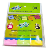 AM0433 NEON PROMPTS 1" X 3" Multicolour Sticky Notes (Pack of 3, 120 Sheets per pad)