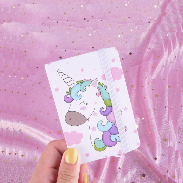 AM6368 Pocket Diary A7 Mini Notebook with Elastic Band Mix Design