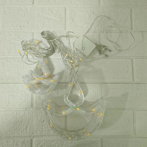 Di0065 12 Diyas Window LED Lights with Flashing Modes Decoration 6x6 (Warm)