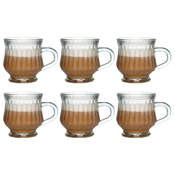 3535 Yera 120ml Glass Tea Cup with Exquisite Design Set of 6 (CT4FS)