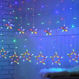 Di0062 12 Stars LED Curtain String Lights - 6x6 (Multicolour)