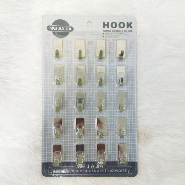 AM2179 Best Stainless Steel Hook 20Pcs Steel Silver Hooks For Home Improvement