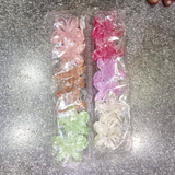 AM5620 Transparent Flower Hair Clips (Multicolour) -for Fine Curly Hair, Non-Slip, Strong Grip