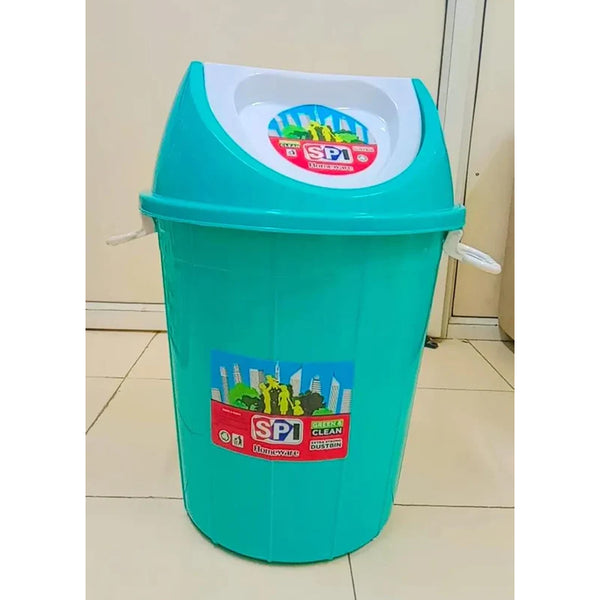 AM0949 Swing Dustbin Plastic Green Clean 320