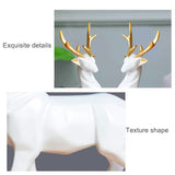 AM5367 White Deer Pair Showpiece for Home Decor Showpiece- Pack of 2 deer