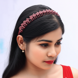 AM5618 Plastic Cute Flower Headbands for Women Girls (Multicolour)
