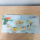 AM5987 Elegant Ice Cream Bowl Set - 6 Small Bowls with 1 Large Serving Bowl (SPS023/L7 & SPS024/L7 & SPS025/L7)