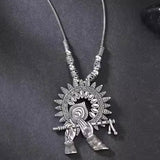 Di0045 Stylish Silver-Toned Multi-Design Pendant Necklace (Multidesign)
