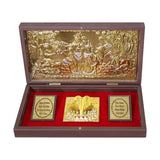 AM0775 Golden Radha Krishan Charan Paduka Box