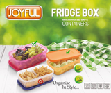 3085 Joyful Fridge Container Small (Multicolor)