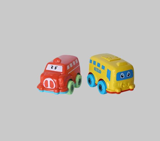 AM2256 Cartoon Car Plastic Kids Toy Bus 2 piece