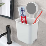 AM5488 Toothbrush Holders for Bathroom Plastic Wall Mounted Self Adhesive- Pack of 1, Toothbrush Holder for Toothbrushes, Toothpaste, Shaver, Razor & Brush Holder