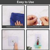 AM5493 Self-Adhesive Picture Hanger-Pack of 1 ,No-Drill, Traceless Frame Nails for Photos & Posters - Strong Adhesive Hooks for Wall Decor