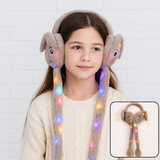 AM6290 LED Light-Up Bunny Plush Earmuffs for Kids – Warm & Fun Winter Ear Covers