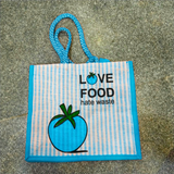 AM2927 Printed Handmade Go Green Jute Bag, Size: 15.6x13x4.8inch(LxHxW)