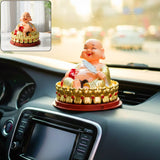 AM6241 Laughing Buddha Hand Movement with Solar