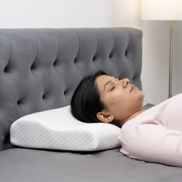 AM5483 Sleeping Pillow for Spondylitis, Back & Neck Pain Relief, Memory Foam Contour-1 pc
