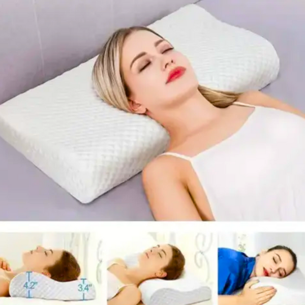 AM5483 Sleeping Pillow for Spondylitis, Back & Neck Pain Relief, Memory Foam Contour-1 pc
