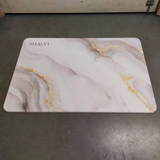 AM5484 Stone Bath Mat- Multidesign, Quick Dry & Non-Slip Diatomaceous Earth Bath Mat for Bathroom and Kitchen